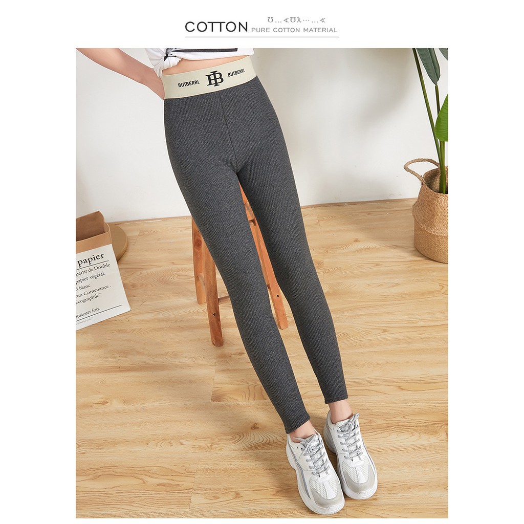 [ có video thật ] Quần Chữ B legging lót bông. lót nỉ và thường Phiên bản Hàn Quốc cạp cao siêu mềm mịn và ấm | BigBuy360 - bigbuy360.vn