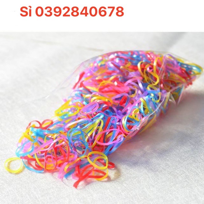 500 Dây Chun buộc tóc Thun cột tóc đủ màu