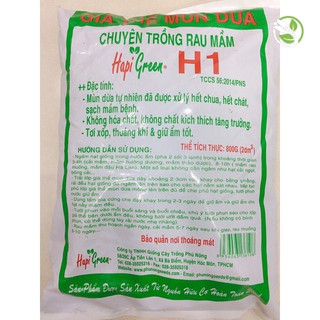 Giá thể mùn dừa chuyên trồng rau mầm h1 hapi green phú nông - gói 800g - ảnh sản phẩm 6