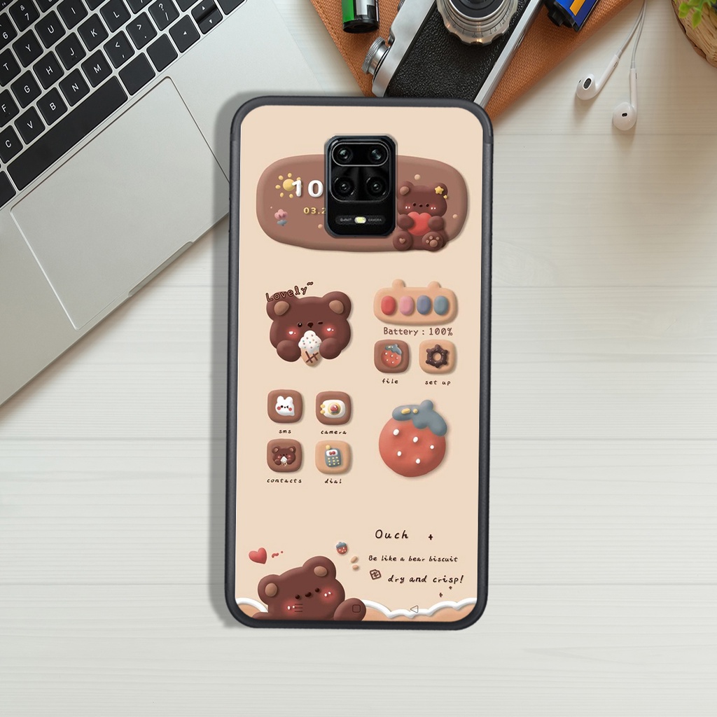 ỐP LƯNG XIAOMI REDMI NOTE 9 - REDMI NOTE 9S - REDMI NOTE 9 PRO, IN HÌNH GẤU NÂU CHOCOLATE ĐÁNG YÊU.