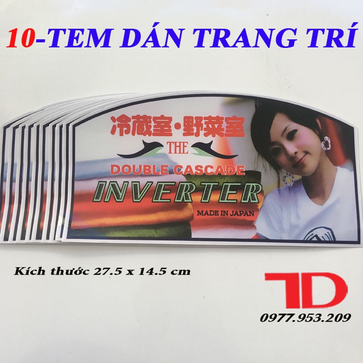 COMBO 10 TEM DÁN TRANG TRÍ HÀNG NỘI ĐỊA NHẬT