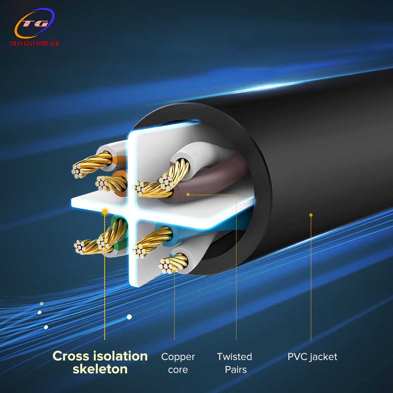 Cáp mạng Cat6 bấm sẵn dài 2M (đen) Ugreen 20160