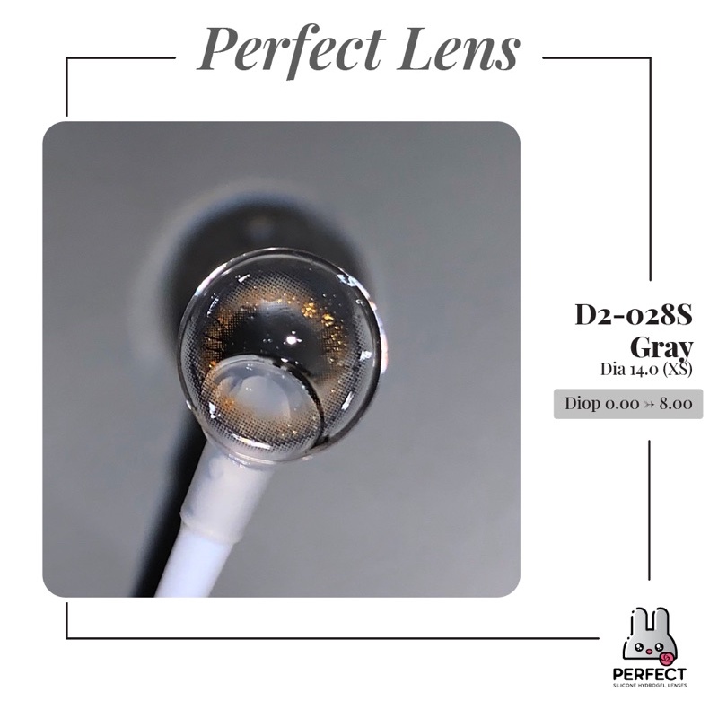 Lens ẢNH MẮT THẬT , Kính Áp Tròng Có Cận và Không Cận , D2-028S GRAY DIA 14.0 S , Hạn Sử Dụng 1 Năm , Giá Sale