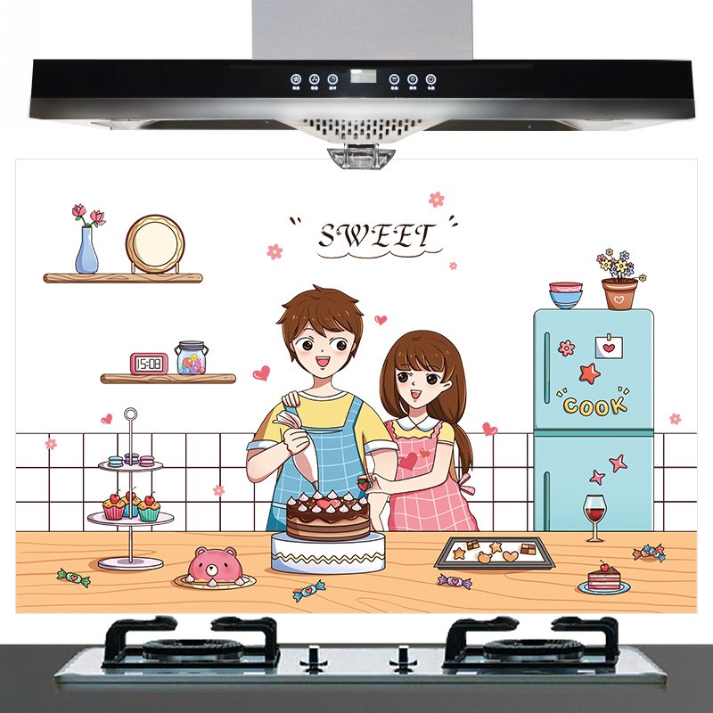 Giấy Decal dán bếp chống dầu mỡ cách nhiệt SIÊU THỊ DECOR DB00