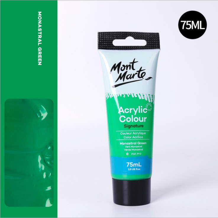 Màu Acrylic Mont Marte 75ml - Monastral Green - Acrylic Colour Paint Signature 75ml (2.54oz) - MSCH7521