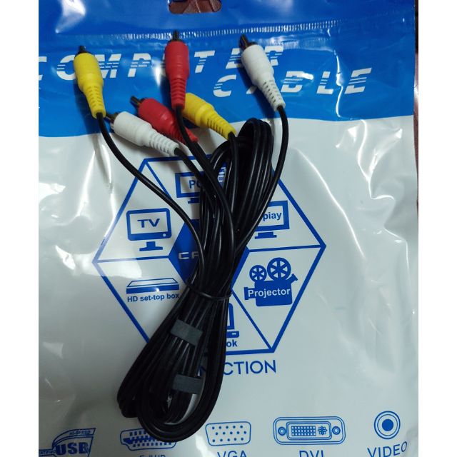 Av 6 đầu màu đen - 3 av ra 3 av