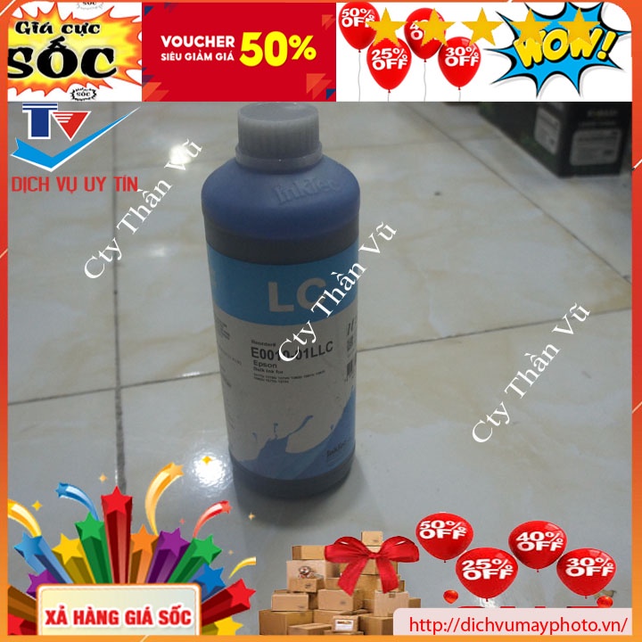 Mực inktec loại 1 lít in đẹp dùng cho máy in phun màu Epson Canon bao chất lượng