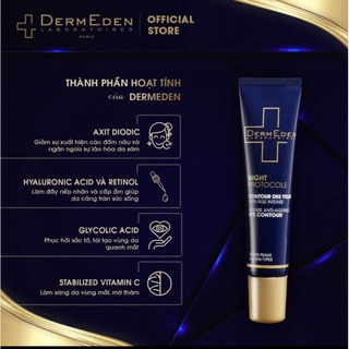 Kem mắt làm mờ quầng thâm nếp nhăn bọng mắt tàn nhang DERMEDEN Eye Contour Retinol 1% + Niacinamide 5%