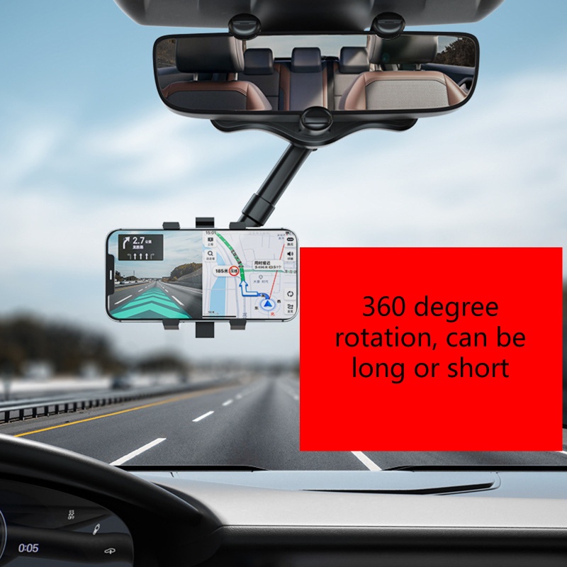 Giá Đỡ Điện Thoại Gắn Kính Chiếu Hậu Xe Hơi Không Cần Khoan Lỗ An Toàn