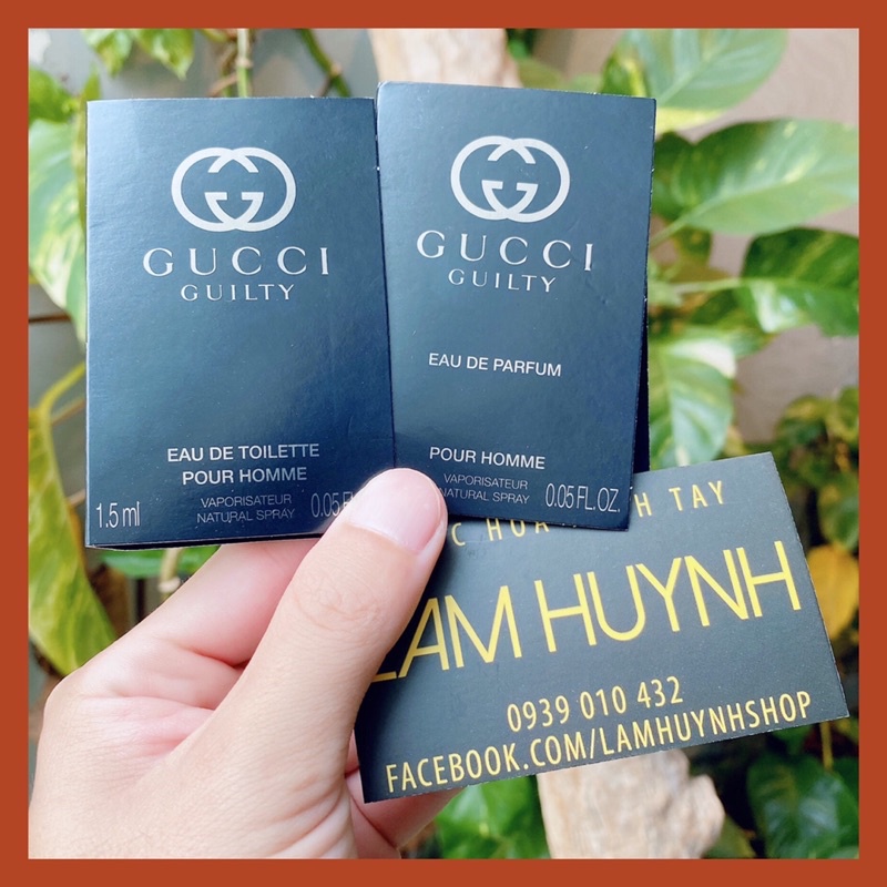Vial nước hoa GUCCI GUILTY POUR HOMME 1,5ml
