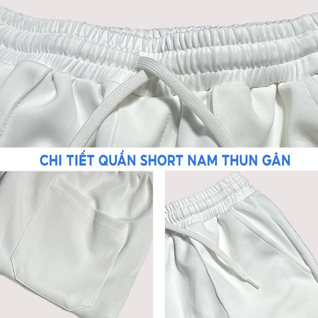 Quần short nam thun gân cotton cao cấp đi biển mặc nhà M Fashion SN06