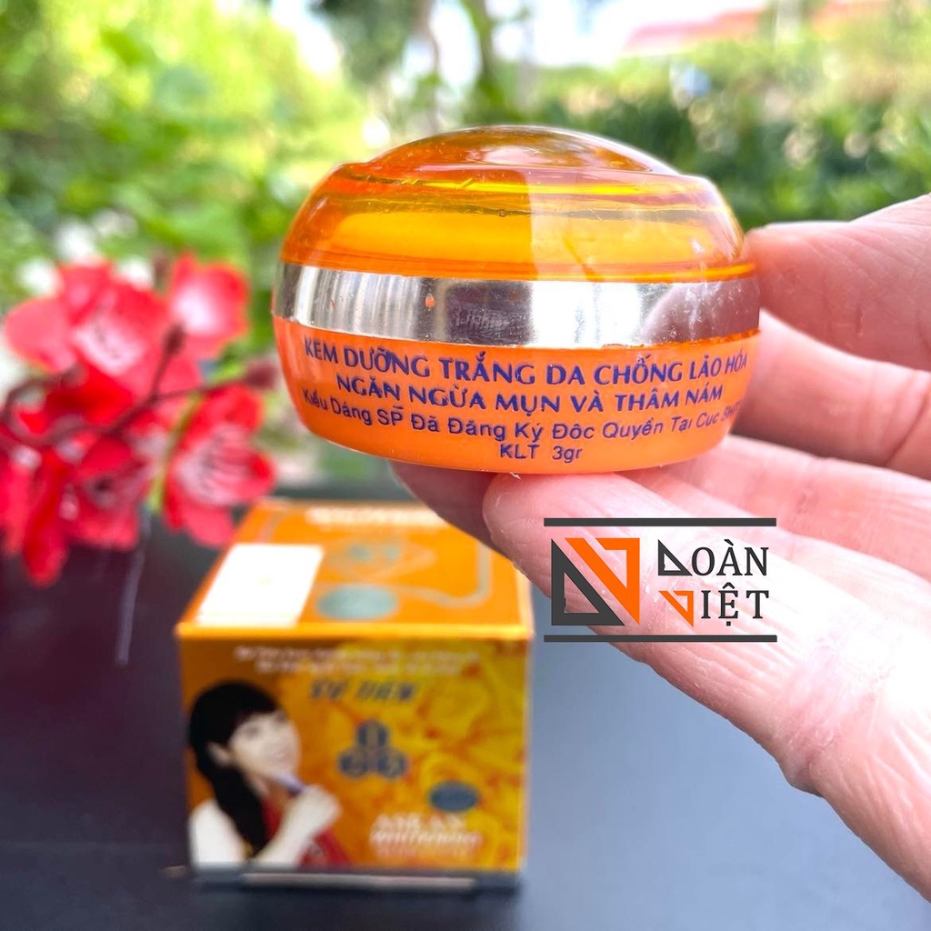 Kem FACE Sứ Tiên tím Anh Đào 10g- Ngừa thâm nám, mụn, se khít lỗ chân lông, cân bằng da sần sùi lão hoá, dưỡng trắng da