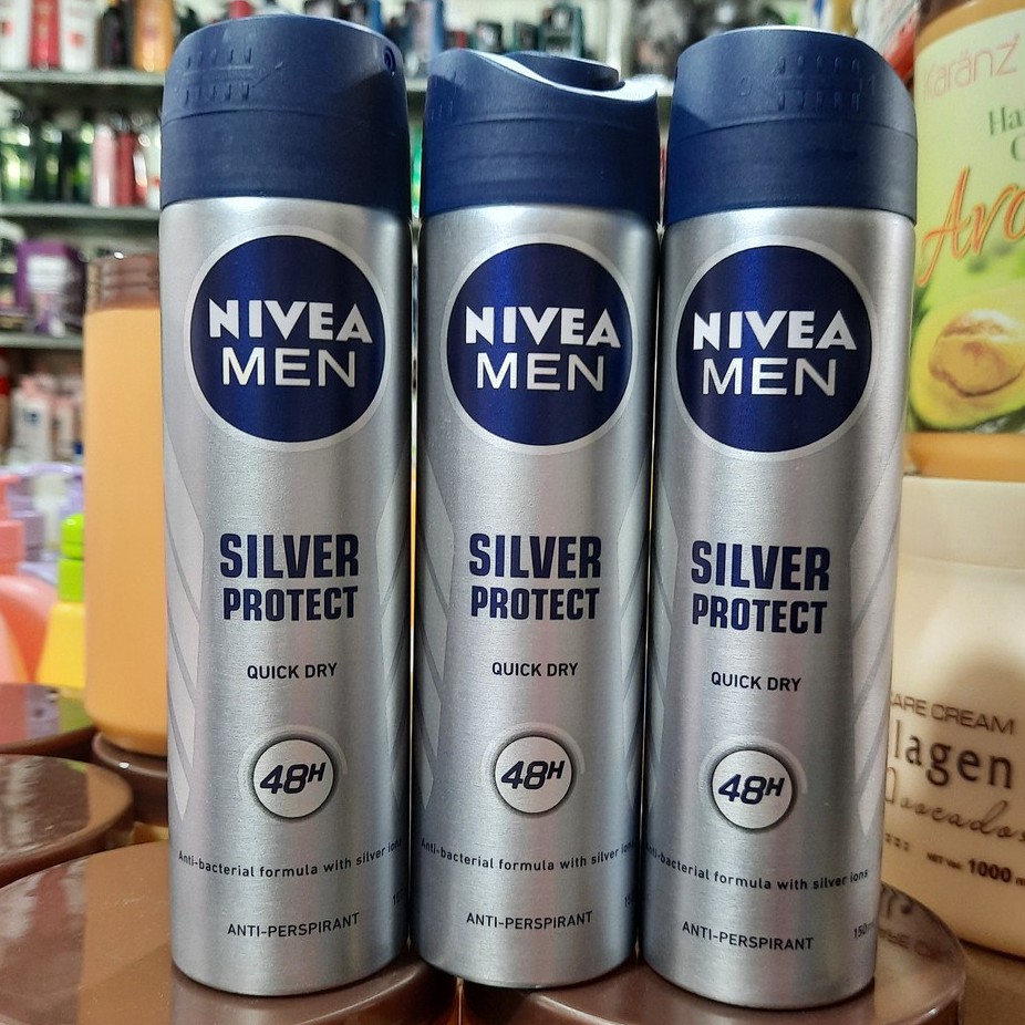 Xịt khử mùi Nivea Men Silver phân tử bạc 150ml