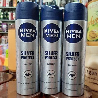 Xịt khử mùi Nivea Men Silver phân tử bạc 150ml