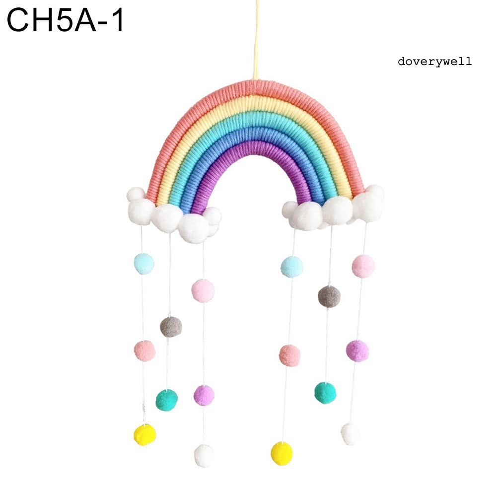 Phụ Kiện Treo Trang Trí Phòng Bé Hình Cầu Vồng Bằng Vải Không Dệt