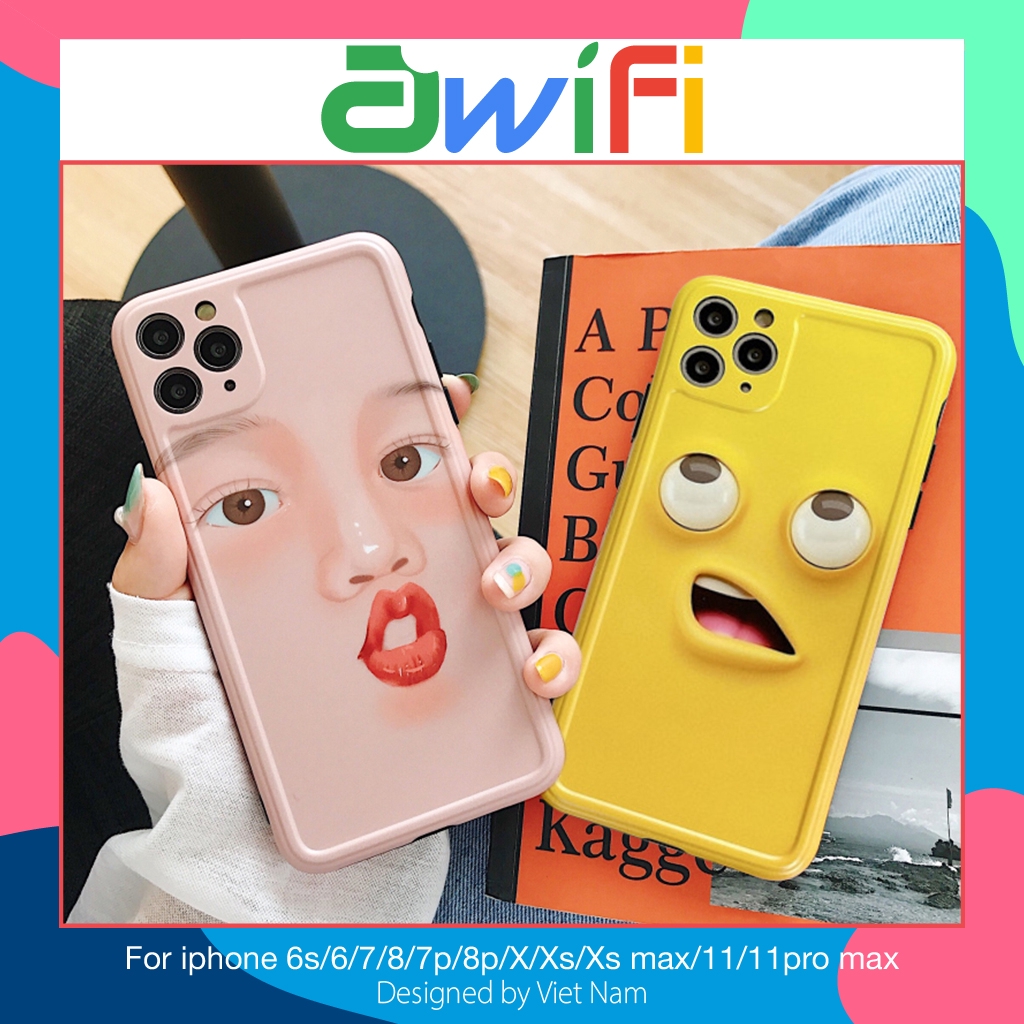 Ốp lưng iphone imdnew biểu cảm vui 5/5s/6/6plus/6s/6splus/7/7plus/8/8plus/x/xr/xs/11/12/pro/max/plus/promax - Awifi Q1-4