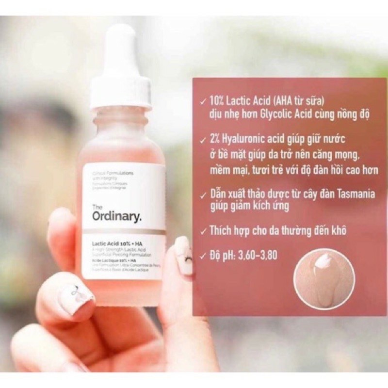 Serum The Ordinary Lactic Acid 10% + HA - Tinh chất chống lão hóa lọ 30ml|CHÍNH HÃNG| | BigBuy360 - bigbuy360.vn