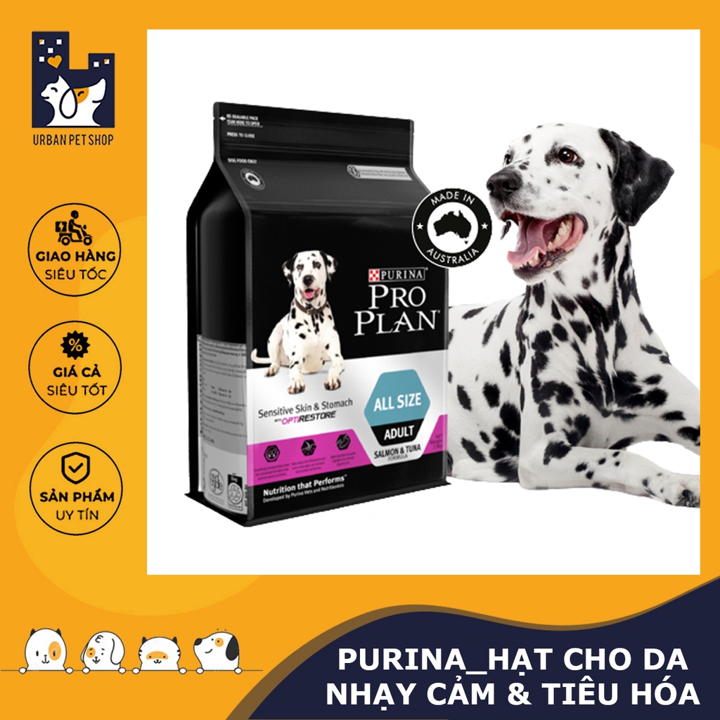 𝗨𝗿𝗯𝗮𝗻_𝗣𝘂𝗿𝗶𝗻𝗮_Sensitive Skin &amp; Stomach_Thức ăn hạt cho chó nhạy cảm, dễ dị ứng da và tiêu hóa