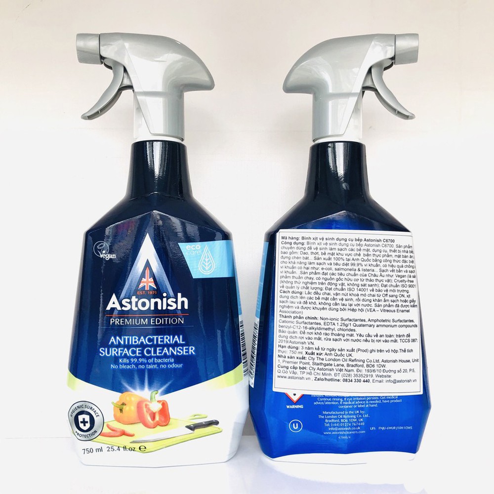 Vệ sinh dụng cụ nhà bếp, tủ lạnh, tủ đông Astonish C6700 - 750ml - Thương hiệu Anh Quốc - infomybestshop