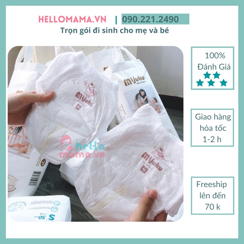 BỈM/TÃ QUẦN MIJUKU M,L,XL, 2XL_50 miếng _Hàng Chính Hãng của công ty Mijuku Việt Nam ( FREESHIP khi mua 2 bịch trở lên)