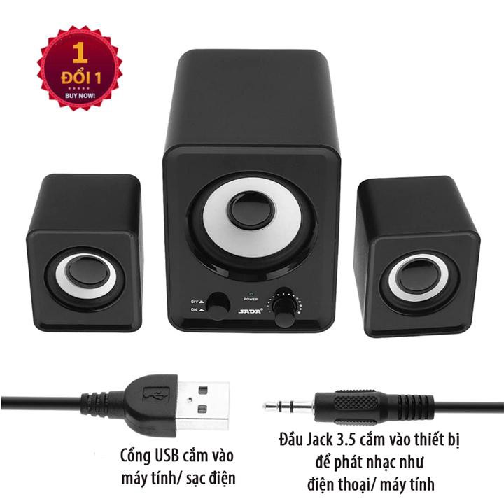 Loa Bass ấm Nghe Nhạc Điện thoại Máy tính, PKCB 201 Speakers PF94