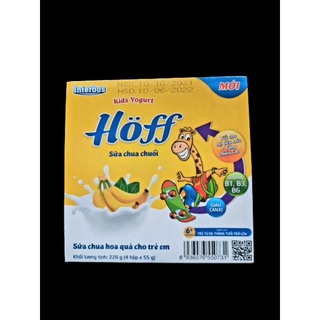 Sữa chua Hoff cho bé đủ vị ( vị dâu, chuối, táo, nguyên bản)