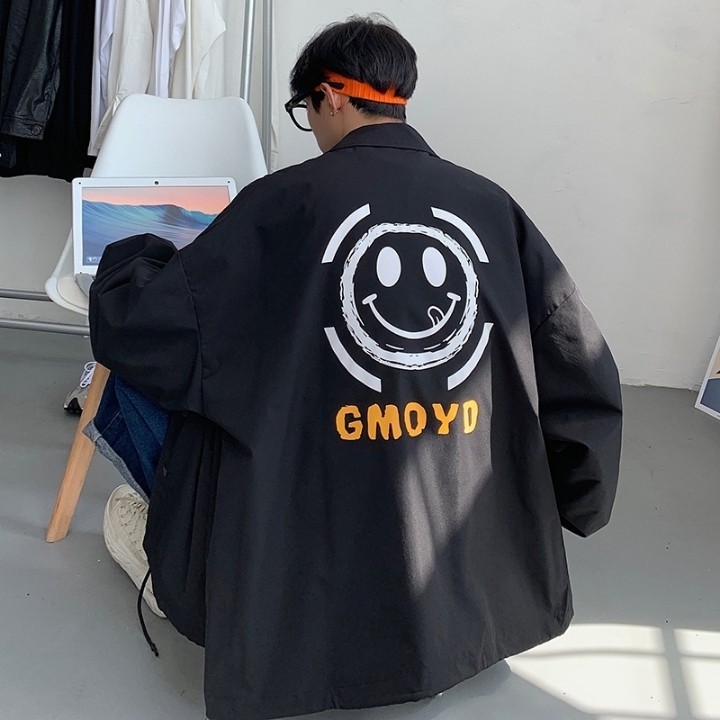 Áo khoác dù sơ mi unisex nam nữ form siêu rộng ulzzang street style Hàn Quốc GMOYD AKSMD01 LICHIHO 2 lớp xịn sò