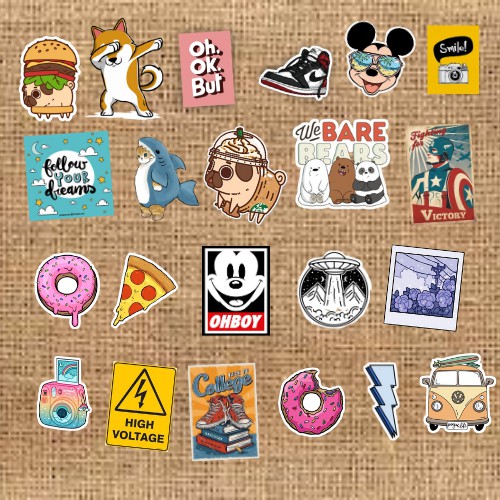 Combo Sticker (decal) dán hình siêu ngộ lẫn cool ngầu Unisex (ngẫu nhiên - không chọn hinh