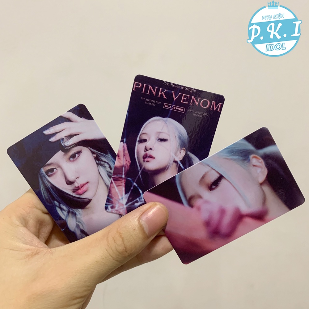 Siêu Hot - Set 9 Card Bo Góc BlackPink Pink Venom - Full Thành Viên Làm Quà Tặng Ý Nghĩa