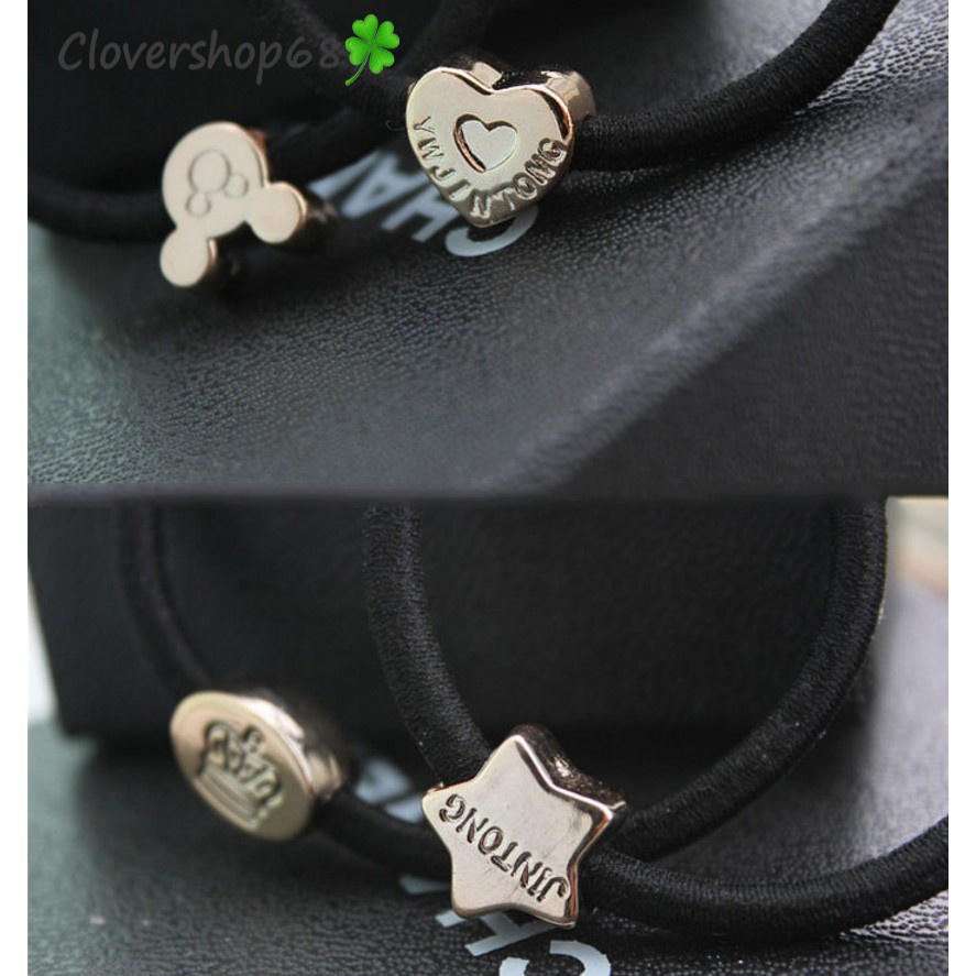 Set 10 Chun Buộc Tóc đính hạt kim loại  Clovershop68