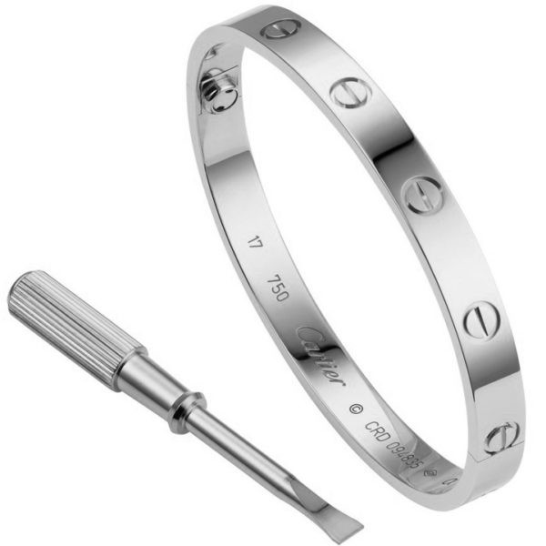 VÒNG TAY TITAN CARTIER MÀU TRẮNG CÓ SIZE NAM VÀ NỮ- độc đáo, không đen, không gỉ, bền màu