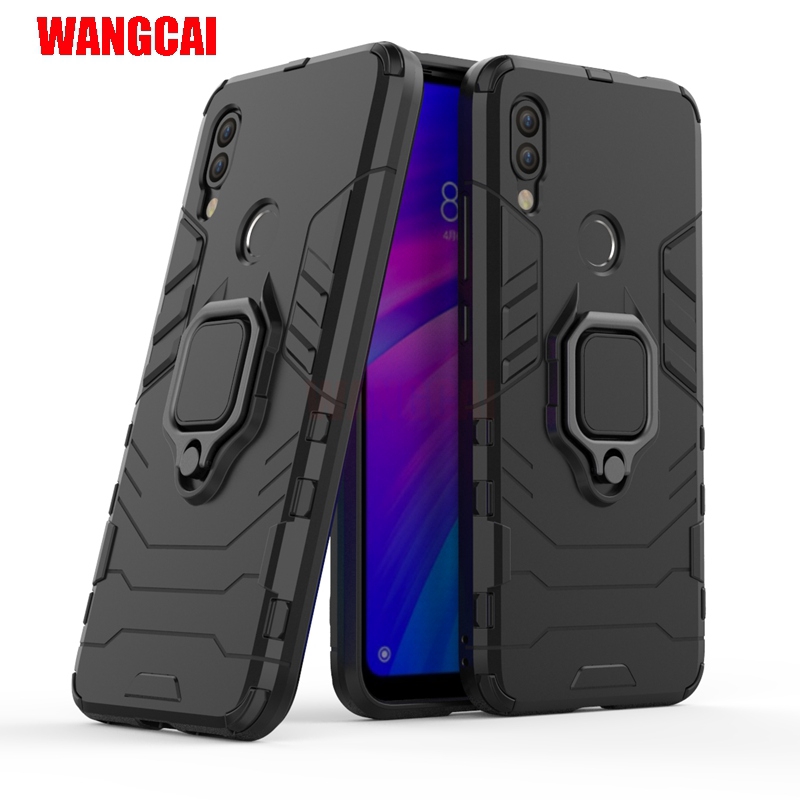 Ốp điện thoại giáp có vòng đỡ 3D chống sốc cho Xiaomi Mi 9SE 9 Play 8 Lite Redmi 7 Note 7