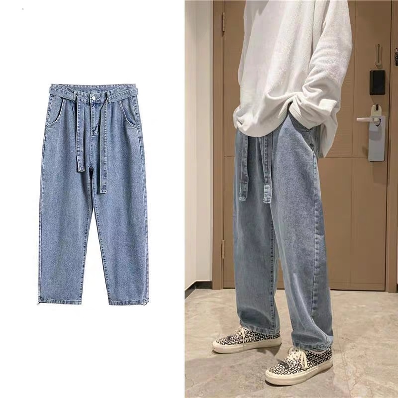 Quần Jean Baggy Nam Dáng Suông Rộng TẶNG Kèm Dây Lưng Siêu Chất TR01- Form Rộng Unisex - Hàng mới v