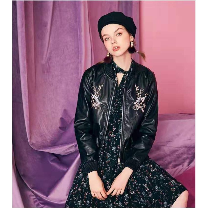 Áo bomber chất da mềm