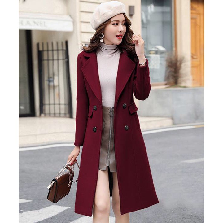 ÁO KHOÁC CỔ VEST DÁNG DÀI 4 NÚT KS430389VN