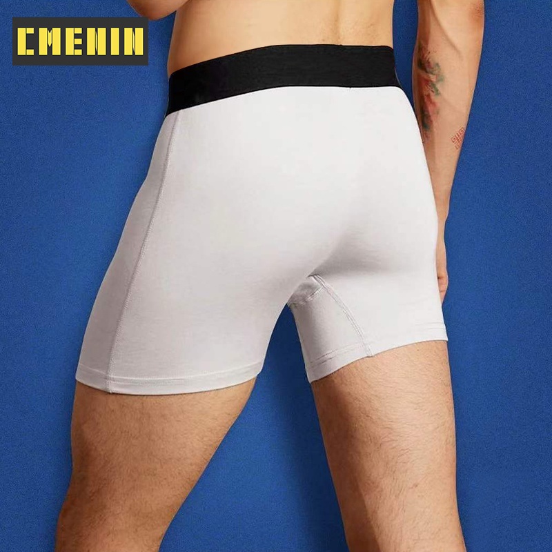 1 Quần Lót Boxer Cotton Mềm Mại Màu Trắng Đen Quyến Rũ Cho Nam ORLVS OR6237