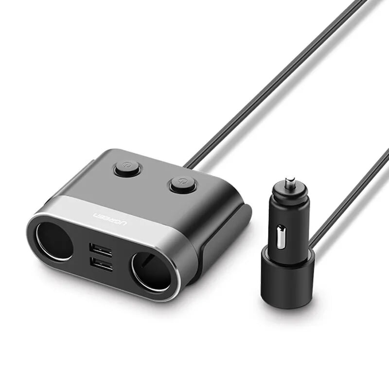 Sạc xe hơi có trả lại 2 cổng sạc mở rộng và 2 cổng sạc UGREEN 30518 CD131