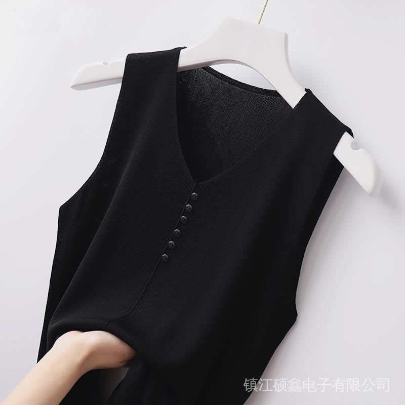 Áo Sát Nách Dệt Kim Cổ Chữ V Form Rộng Size Lớn Mẫu Mới Cho Nữ