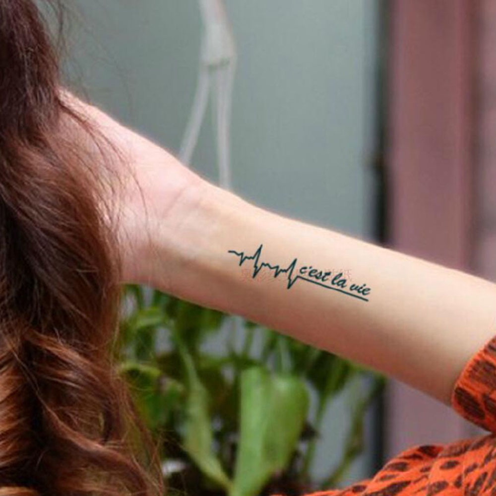 Bộ 2 tấm hình xăm giả tạm thời chống thấm nước sành điệu cho nam và nữ