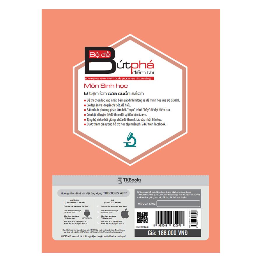 Sách - Bộ Đề Bứt Phá Điểm Thi Môn Sinh Học [Chinh Phục Kỳ Thi Thpt Quốc Gia, Đại Học Và Cao Đẳng]