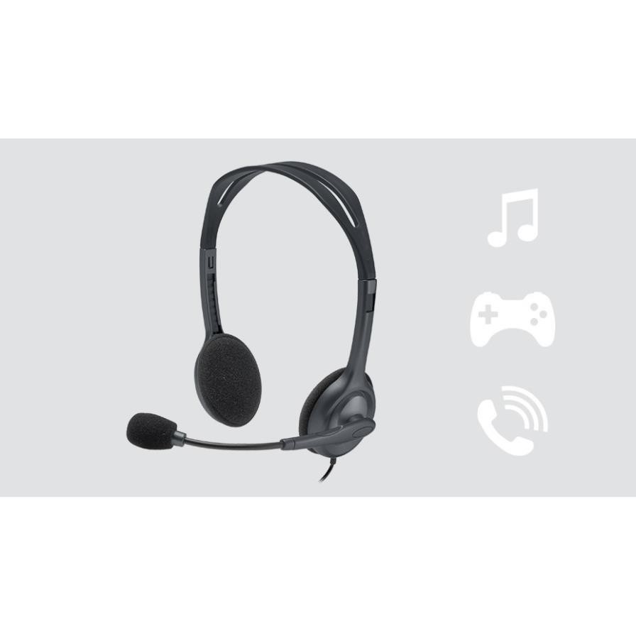 Tai nghe Logitech H111 STEREO HEADSET - 1 Giắc cắm - Bảo hành 12 tháng