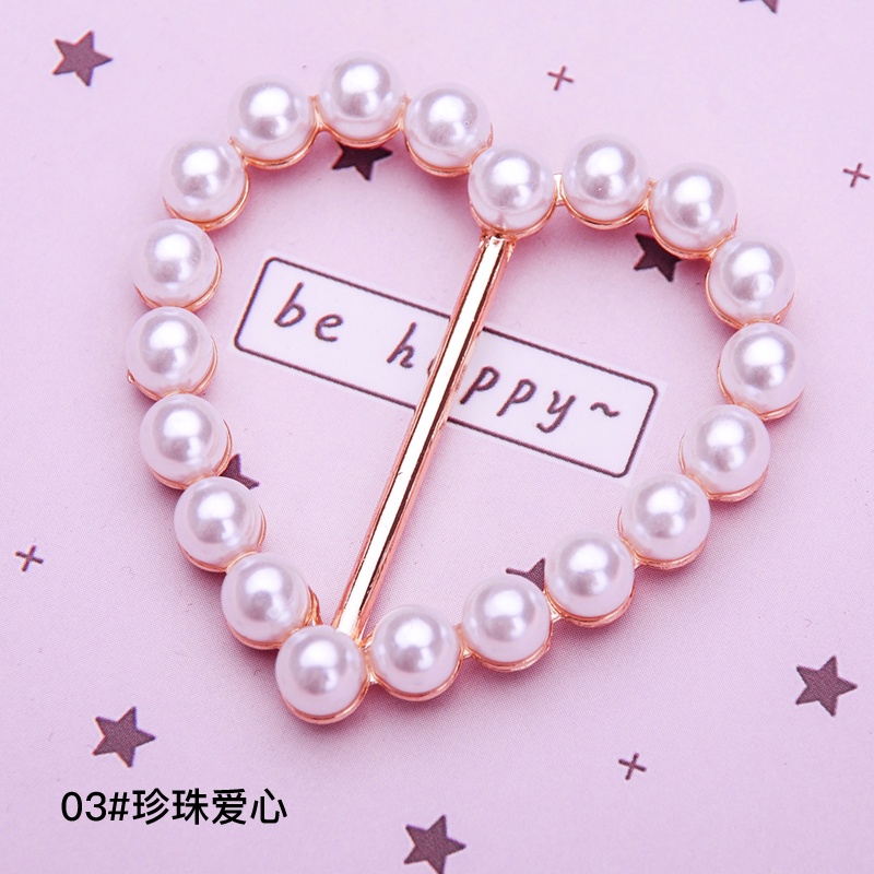 Khóa Thắt Nút Thắt Nút Đính Đá Ngọc Trai Dùng Trang Trí Áo Thun/Khăn Choàng Cổ/Thắt Lưng