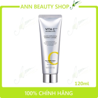 Sữa Rửa Mặt Giảm Thâm Mụn Và Làm Sáng Da Missha Vita C Plus Clear Complexion Foaming Cleanser 120ml