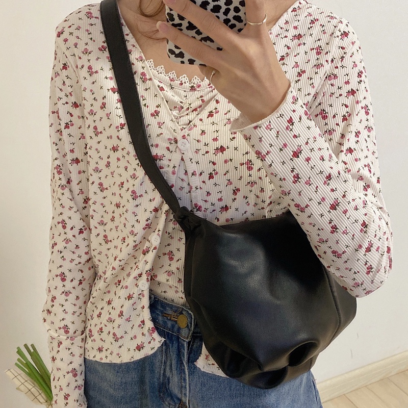 Túi xách IELGY xếp ly thiết kế tối giản thời trang cổ điển cho nữ