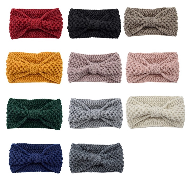 Băng Đô Len Đính Nơ Xinh Xắn Cho Nữ