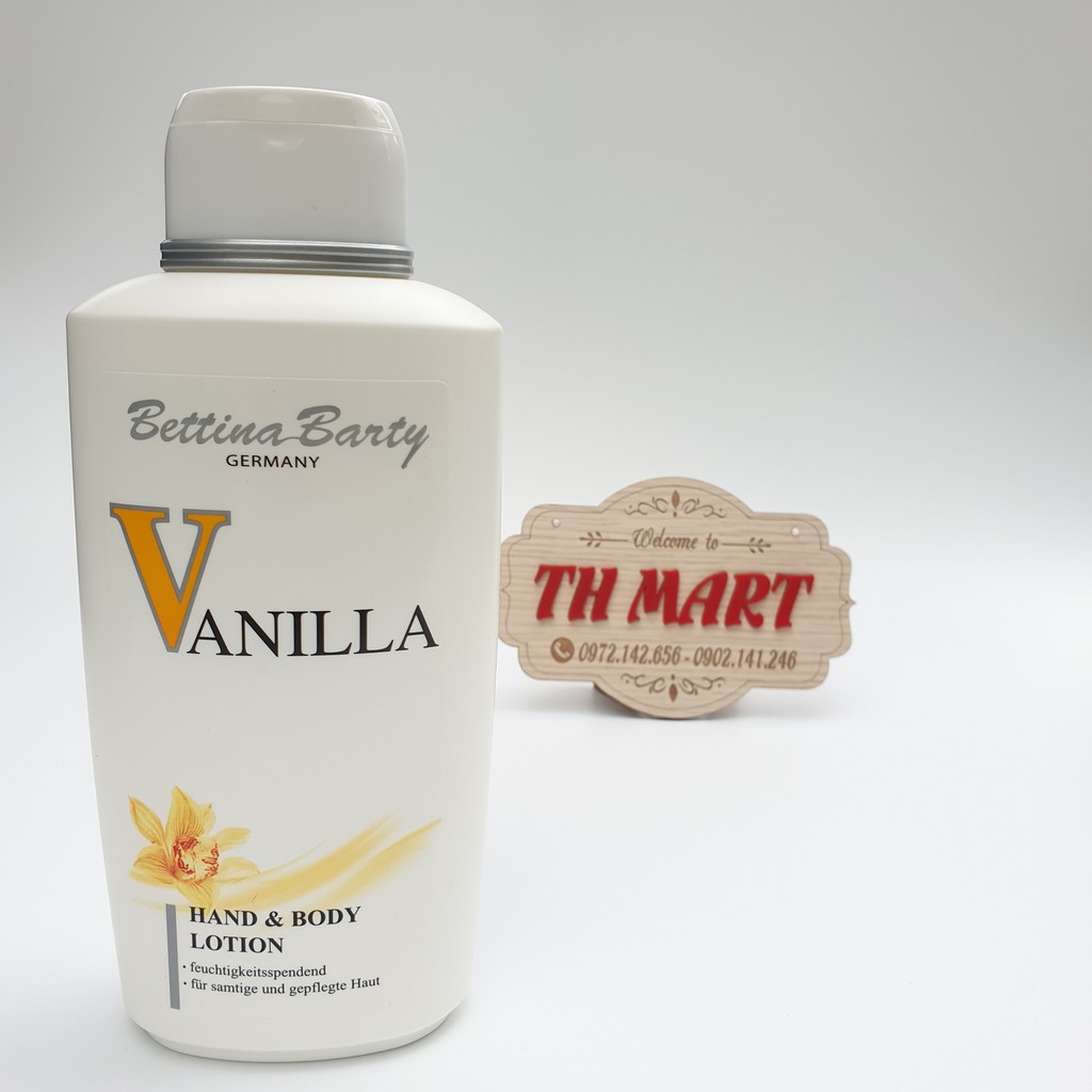 sữa dưỡng thể, dưỡng ẩm, sữa tắm trắng da Bettina Barty/Hand & Body Lotion - Bath & Shower Gel vanilla hàng đức 500ml