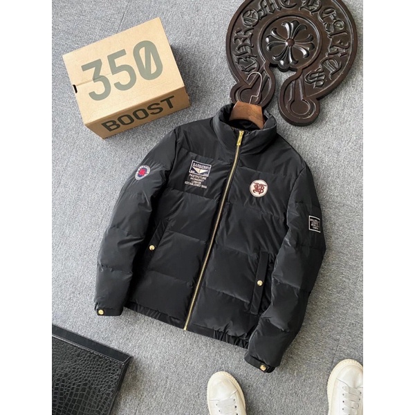 Áo khoác phao thời trang cho nam có đính sticker thương hiệu Burberry BBR 2021 cao cấp
