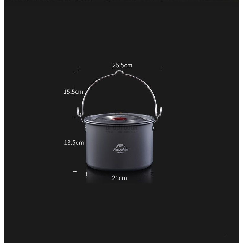 Nồi Treo Dã Ngoại 4L Naturehike NH17D021-G Chống Dính