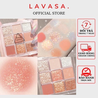 Bảng phấn mắt nhũ lì 9 ô dilaku lavasa
