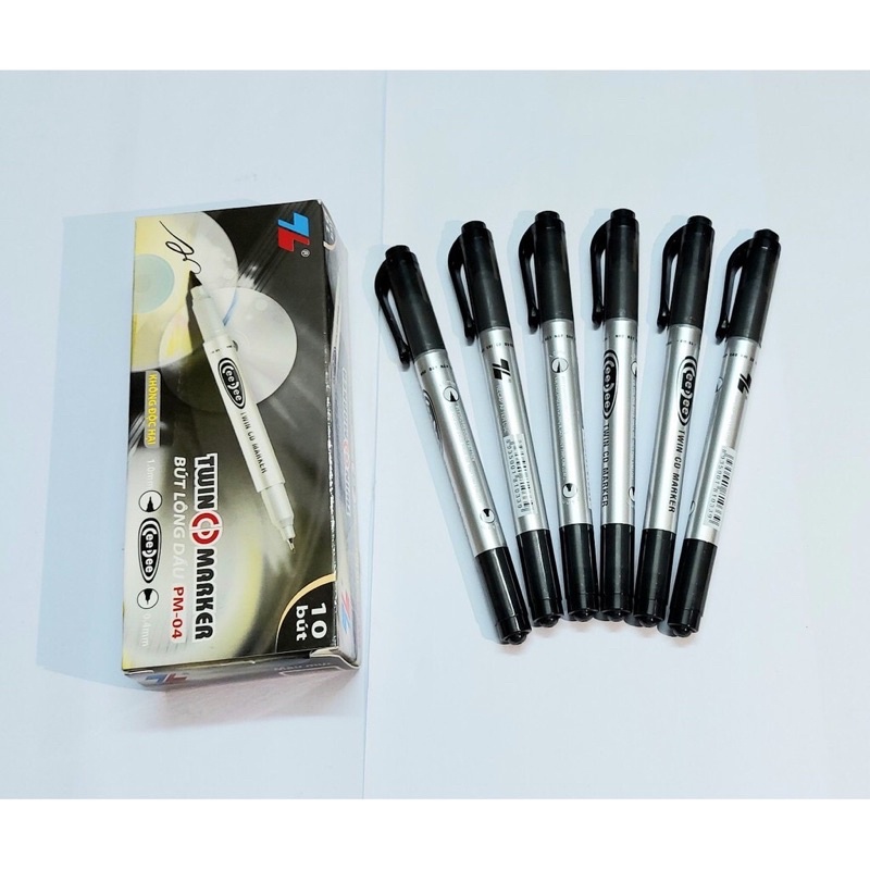 Bút dạ kính Thiên Long PM04 hai đầu, ghi đĩa